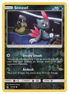 Pokemon Card - S&M: Ultra Prism 73/156 - SNEASEL (reverse holo)