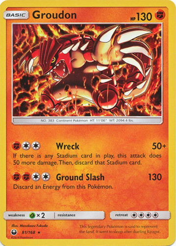 Pokemon Card - S&M: Celestial Storm 81/168 - GROUDON (holo-foil)