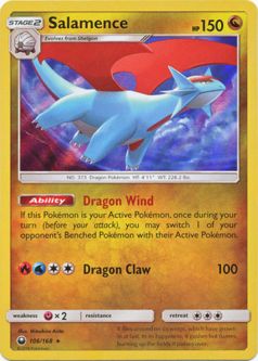Pokemon Card - S&M: Celestial Storm 106/168 - SALAMENCE (holo-foil)