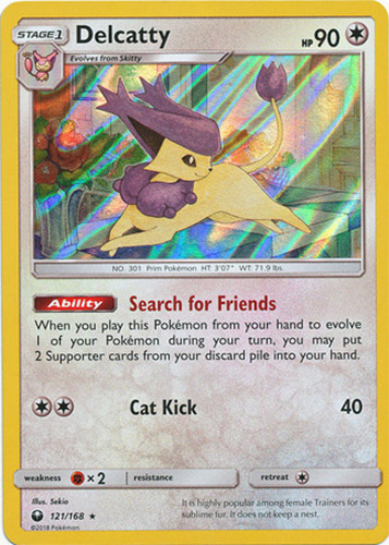 Pokemon Card - S&M: Celestial Storm 121/168 - DELCATTY (holo-foil)