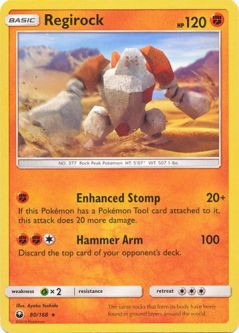 Pokemon Card - S&M: Celestial Storm 80/168 - REGIROCK (rare)