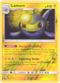 Pokemon Card - Celestial Storm 50/168 - LANTURN (REVERSE holo-foil)