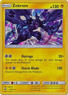Pokemon Card - Shining Legends 35/73 - ZEKROM (holo-foil)