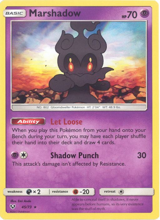 Pokemon Card - Shining Legends 45/73 - MARSHADOW (holo-foil):  BBToyStore.com - Toys, Plush, Trading Cards, Action Figures & Games online  retail store shop sale