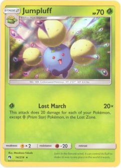 Pokemon Card - Sun & Moon Lost Thunder 14/214 - JUMPLUFF (holo-foil)