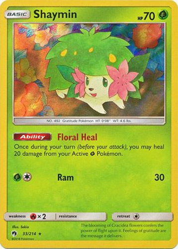 Pokemon Card - Lost Thunder 33/214 - SHAYMIN (holo-foil)