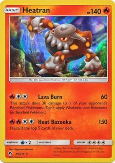 Pokemon Card - Lost Thunder 48/214 - HEATRAN (holo-foil)