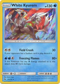 Pokemon Card - Lost Thunder 63/214 - WHITE KYUREM (holo-foil)