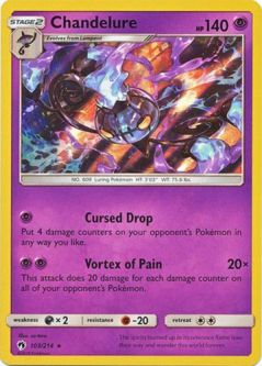 Pokemon Card - Lost Thunder 103/214 - CHANDELURE (holo-foil)
