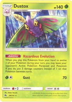 Pokemon Card - S&M: Lost Thunder 28/214 - DUSTOX (rare)