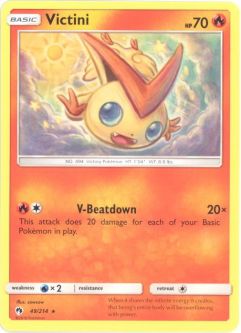 Pokemon Card - S&M: Lost Thunder 49/214 - VICTINI (rare)