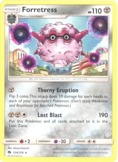 Pokemon Card - S&M: Lost Thunder 124/214 - FORRETRESS (rare)