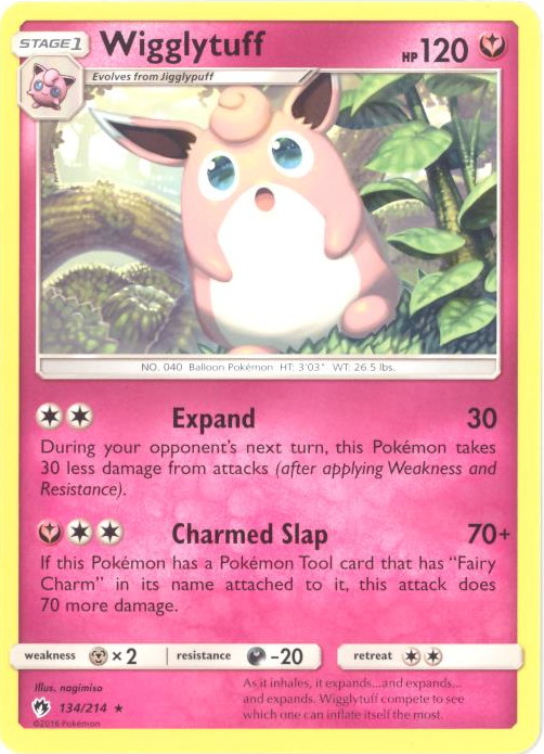 Pokemon Card - S&M: Lost Thunder 134/214 - WIGGLYTUFF (rare)