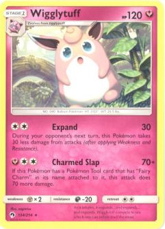 Pokemon Card - Sun & Moon Lost Thunder 134/214 - WIGGLYTUFF (rare)