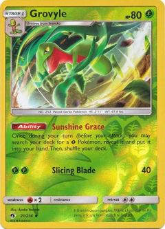 Pokemon Card - S&M: Lost Thunder 21/214 - GROVYLE (reverse holo)