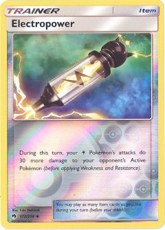 Pokemon Card - S&M: Lost Thunder 172/214 - ELECTROPOWER (reverse holo)