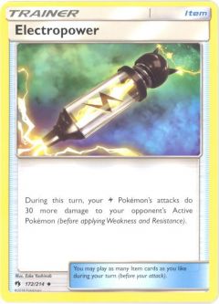 Pokemon Card - S&M: Lost Thunder 172/214 - ELECTROPOWER (uncommon)