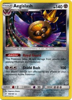 Pokemon Card - Team Up 109/181 - AEGISLASH (holo-foil)