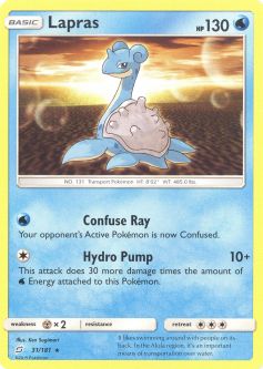 Pokemon Card - Sun & Moon Team Up 31/181 - LAPRAS (rare)