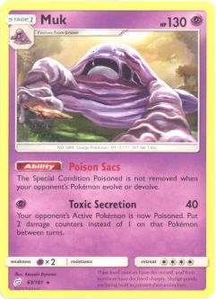 Pokemon Card - S&M: Team Up 63/181 - MUK (rare)