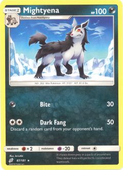 Pokemon Card - S&M: Team Up 87/181 - MIGHTYENA (rare)