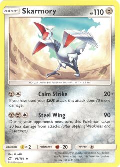 Pokemon Card - Sun & Moon Team Up 98/181 - SKARMORY (rare)
