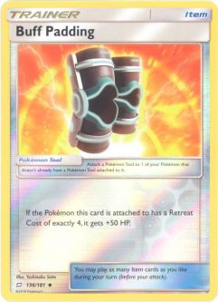 Pokemon Card - Sun & Moon Team Up 136/181 - BUFF PADDING (REVERSE holo-foil)