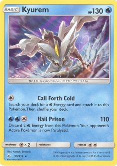 Pokemon Card - Sun & Moon Unbroken Bonds 50/214 - KYUREM (holo-foil)