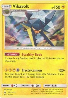 Pokemon Card - Sun & Moon Unbroken Bonds 59/214 - VIKAVOLT (holo-foil)