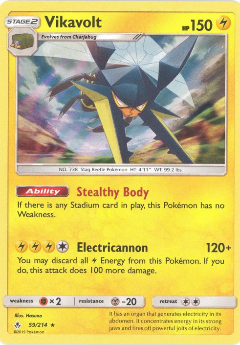 Pokemon Card - S&M: Unbroken Bonds 59/214 - VIKAVOLT (holo-foil): BBToyStore.com - Toys, Plush, Trading Cards, Action Figures & Games online retail store shop sale Pokemon Card - S&M: Unbroken Bonds 59/214 - VIKAVOLT (holo-foil): BBToyStore.com - Toys, Plush, Trading Cards, Action Figures & Games online retail store shop sale