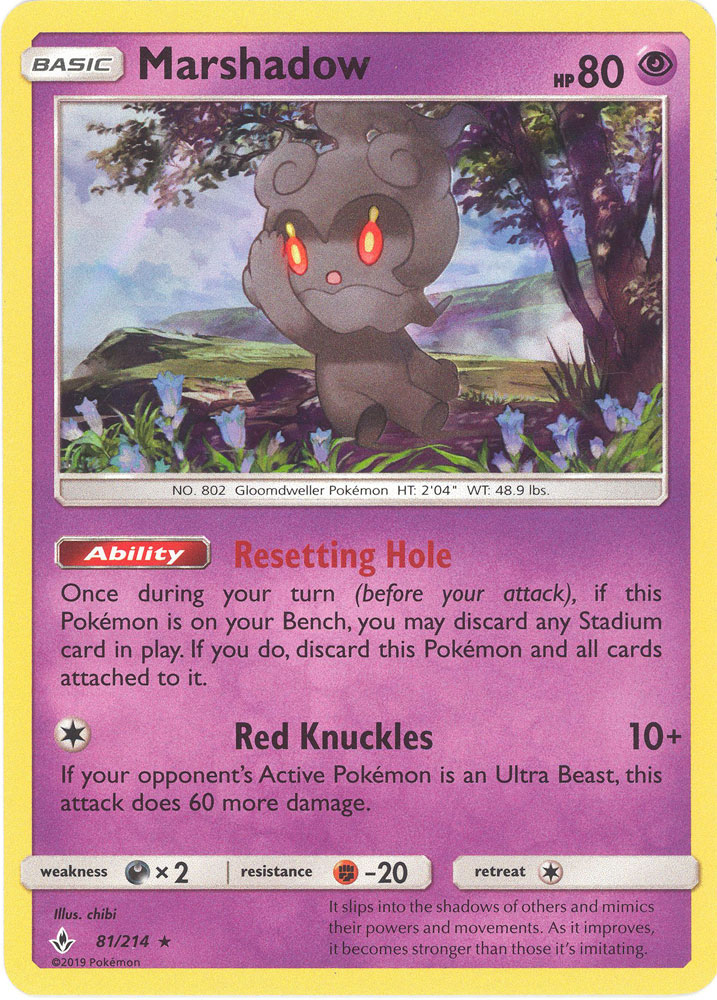 Marshadow (81/214) [Sun & Moon: Unbroken Bonds] Moderately Played Holofoil