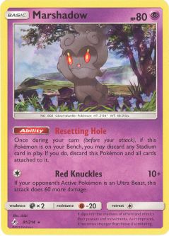 Pokemon Card - S&M: Unbroken Bonds 81/214 - MARSHADOW (holo-foil)