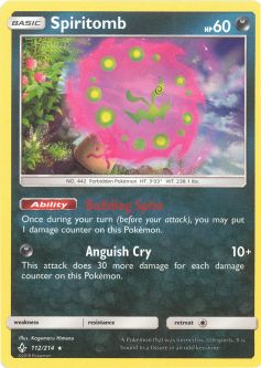 Pokemon Card - S&M: Unbroken Bonds 112/214 - SPIRITOMB (holo-foil)