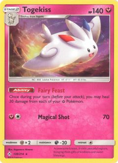 Pokemon Card - Sun & Moon Unbroken Bonds 138/214 - TOGEKISS (holo-foil)