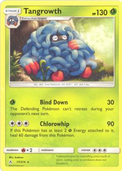 Pokemon Card - Sun & Moon Unbroken Bonds 17/214 - TANGROWTH (rare)