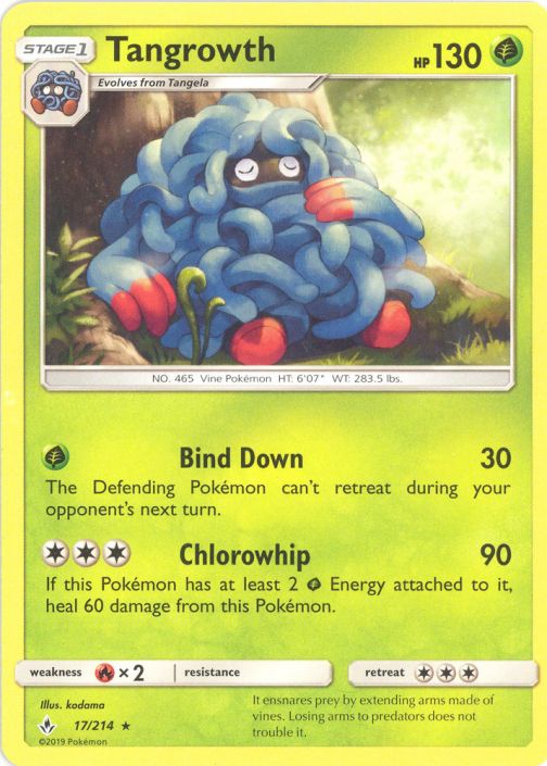 Pokemon Card - S&M: Unbroken Bonds 17/214 - TANGROWTH (rare):  BBToyStore.com - Toys, Plush, Trading Cards, Action Figures & Games online  retail store shop sale