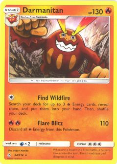 Pokemon Card - Sun & Moon Unbroken Bonds 24/214 - DARMANITAN (rare)