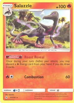 Pokemon Card - S&M: Unbroken Bonds 31/214 - SALAZZLE (rare)