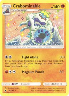 Pokemon Card - Sun & Moon Unbroken Bonds 105/214 - CRABOMINABLE (rare)