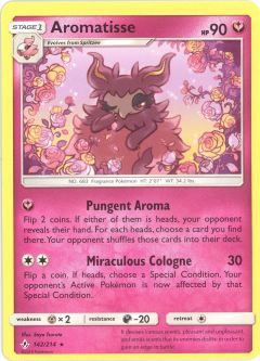 Pokemon Card - Sun & Moon Unbroken Bonds 142/214 - AROMATISSE (rare)