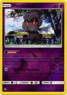 Pokemon Card - Unbroken Bonds 81/214 - MARSHADOW (REVERSE holo-foil)