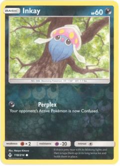 Pokemon Card - Sun & Moon Unbroken Bonds 118/214 - INKAY (REVERSE holo-foil)