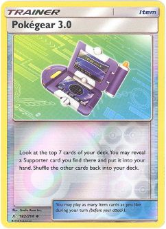 Pokemon Card - Sun & Moon Unbroken Bonds 182/214 - POKEGEAR 3.0 (REVERSE holo-foil)