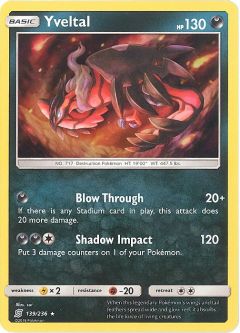 Pokemon Card - S&M: Unified Minds 139/236 - YVELTAL (holo-foil)