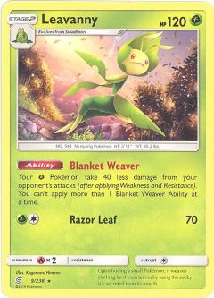 Pokemon Card - Sun & Moon Unified Minds 9/236 - LEAVANNY (rare)