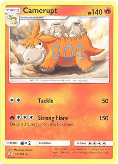 Pokemon Card - S&M: Unified Minds 24/236 - CAMERUPT (rare)
