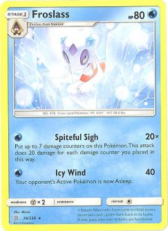 Pokemon Card - S&M: Unified Minds 38/236 - FROSLASS (Theme Deck rare)