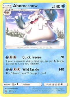Pokemon Card - S&M: Unified Minds 42/236 - ABOMASNOW (rare)