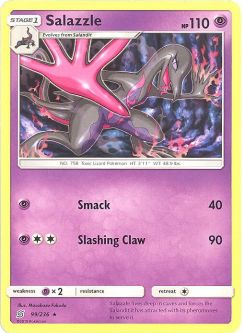 Pokemon Card - Sun & Moon Unified Minds 99/236 - SALAZZLE (rare)