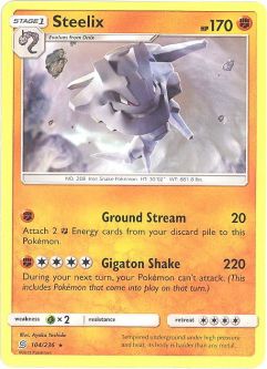 Pokemon Card - S&M: Unified Minds 104/236 - STEELIX (rare)